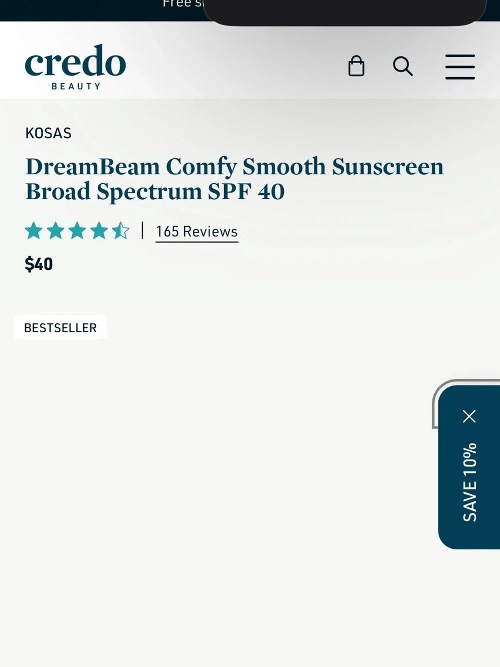 Kosas Sunlit SPF Sunscreen - brand new